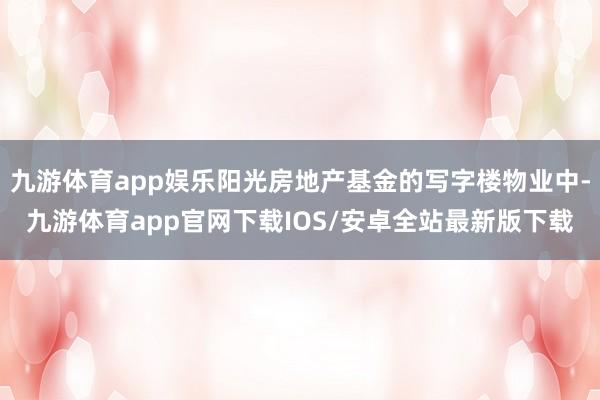 九游体育app娱乐阳光房地产基金的写字楼物业中-九游体育app官网下载IOS/安卓全站最新版下载